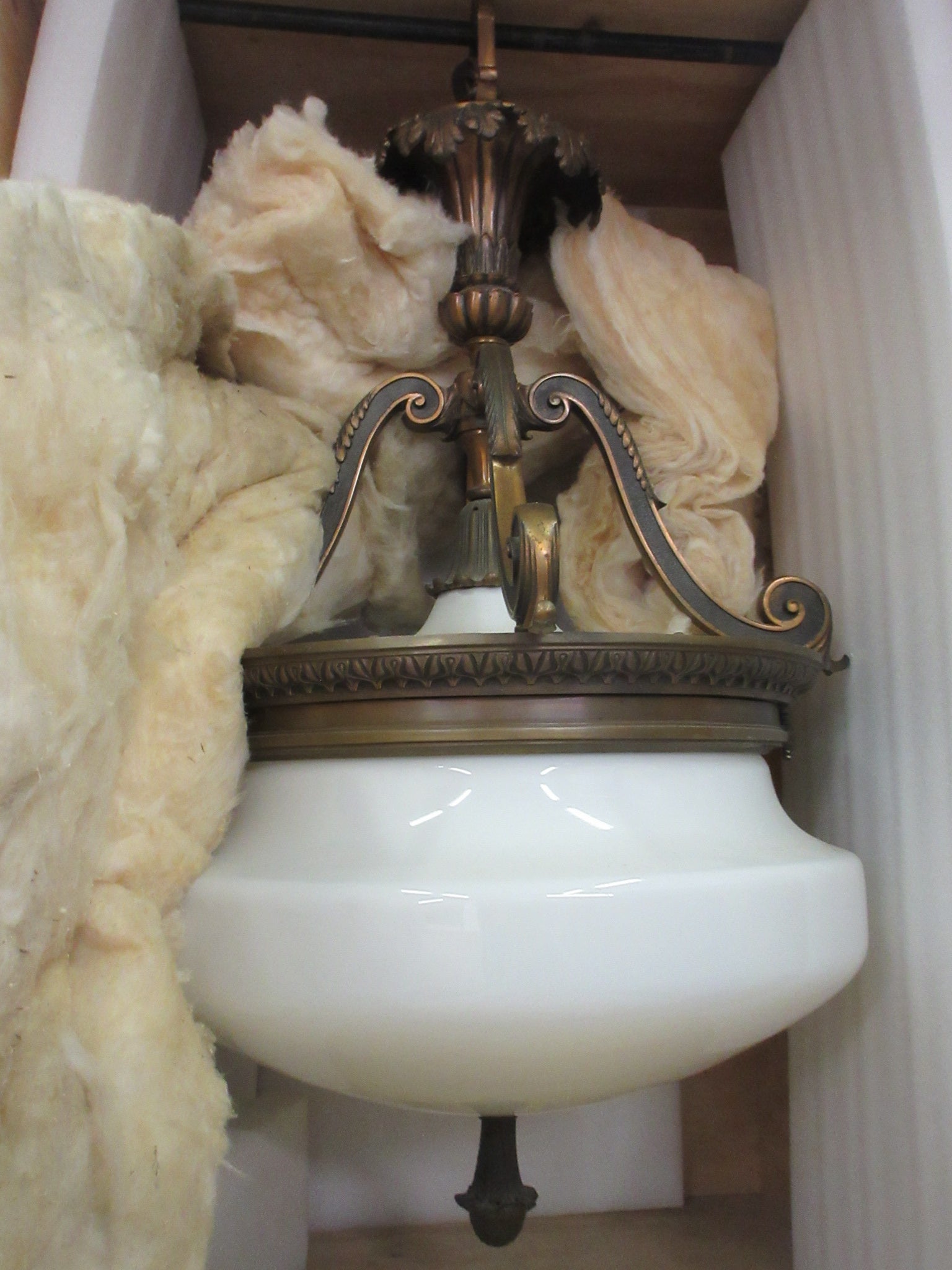 Brass Ceiling Mount Vintage Chandelier Light Fixture