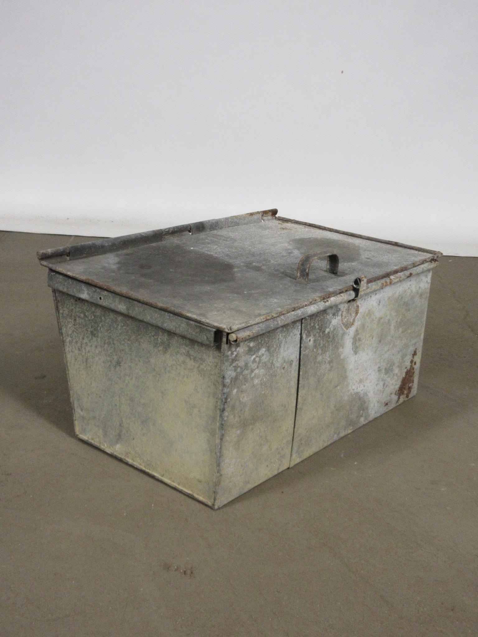 Galvanized Antique Window Refrigerator