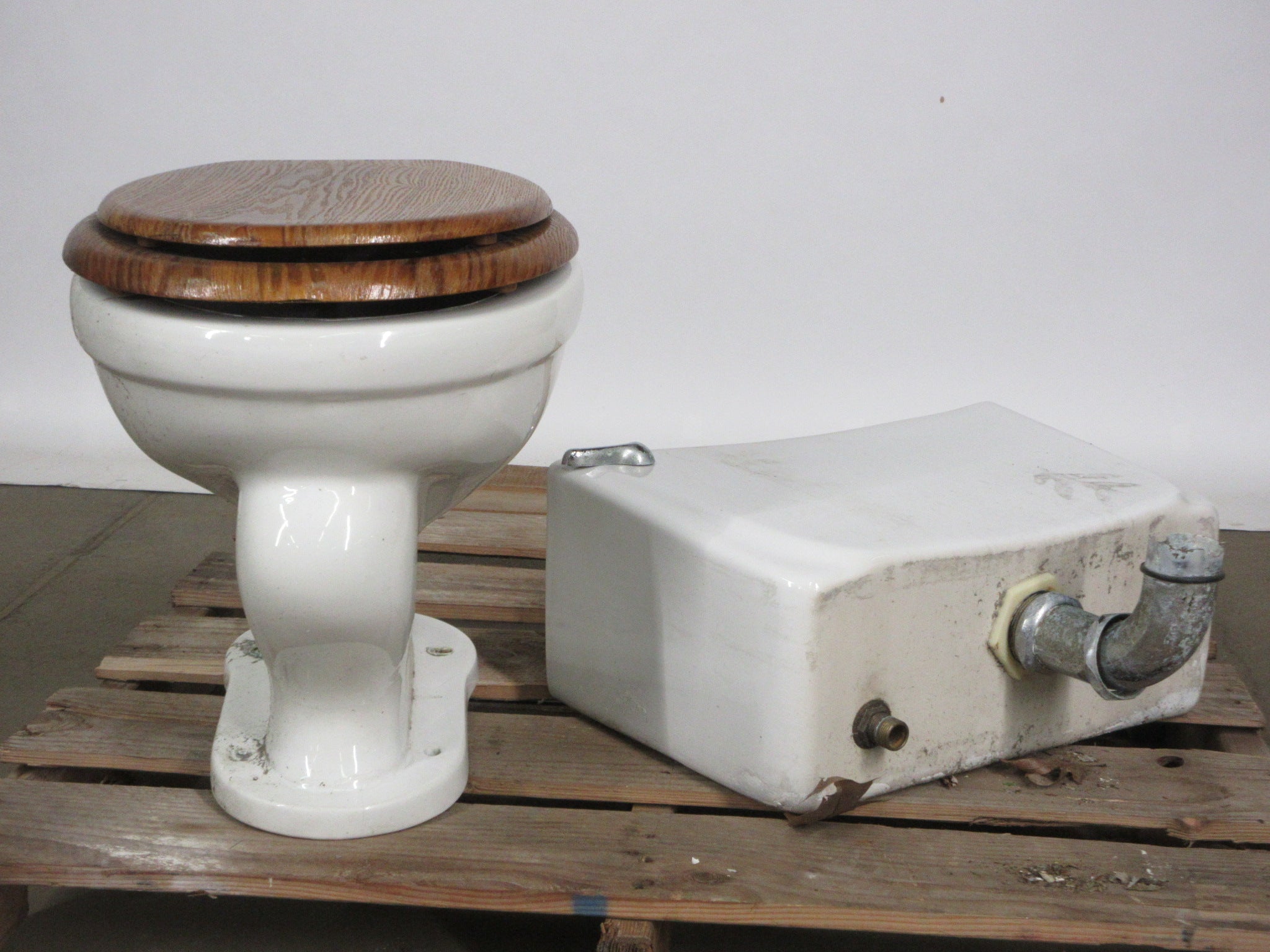 Vintage Toilet with Wall Mount Tank