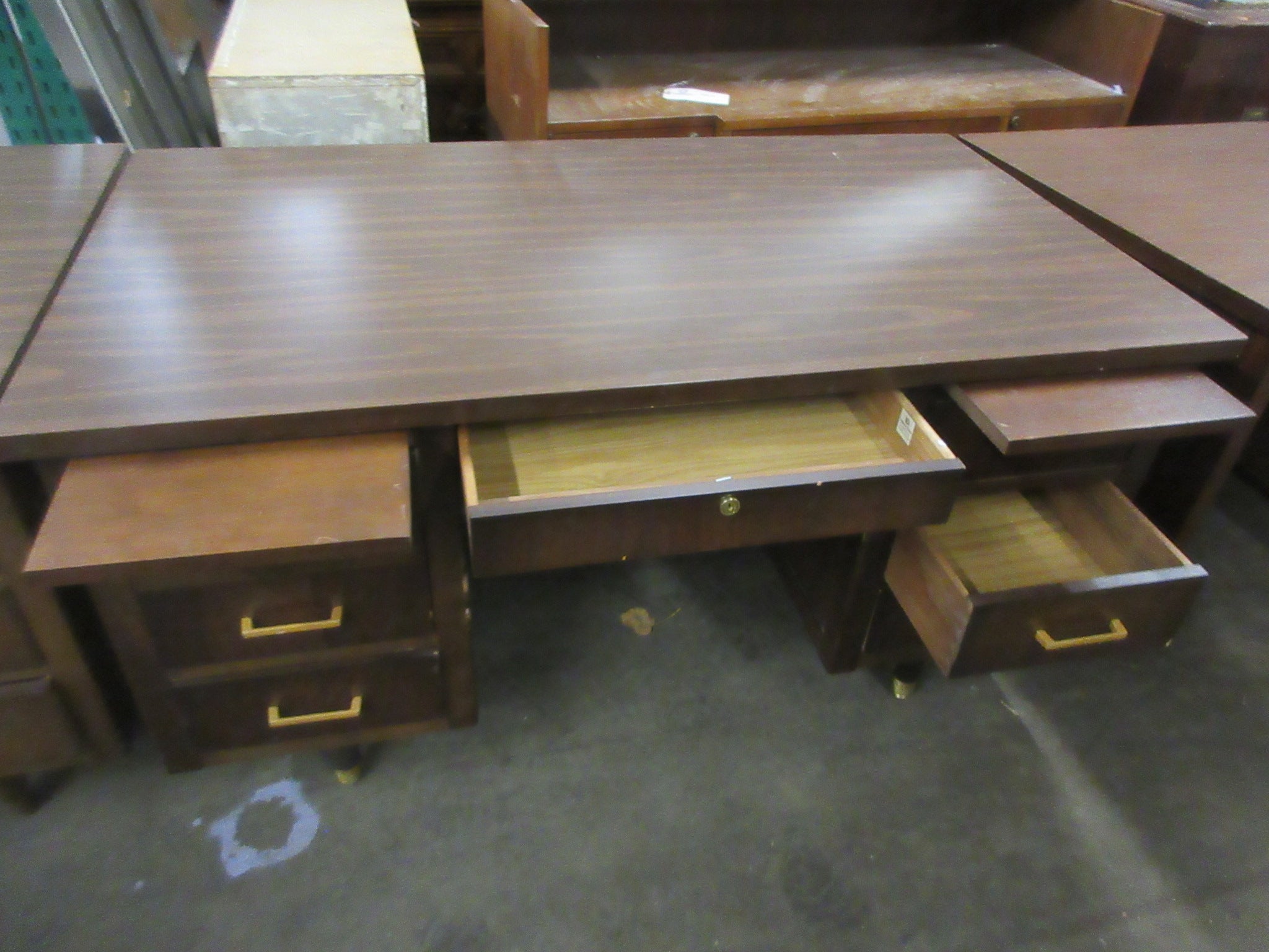 Indiana Desk Company Dual Pedestal Desk
