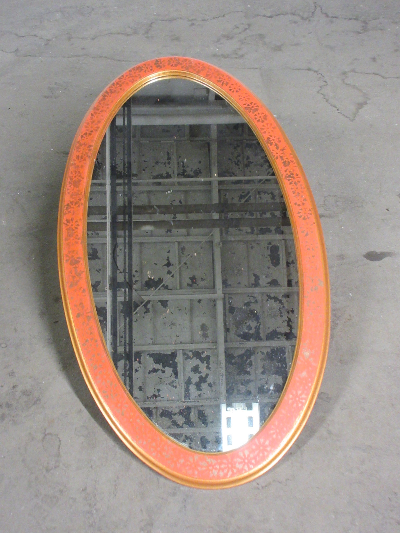 Oval Painted Wall Mirror