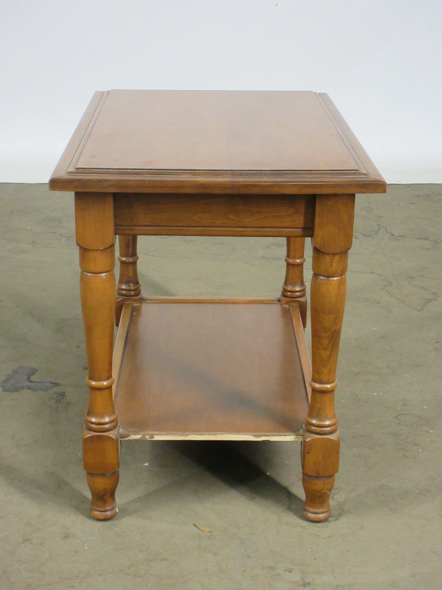 Wooden Side Table with Shelf