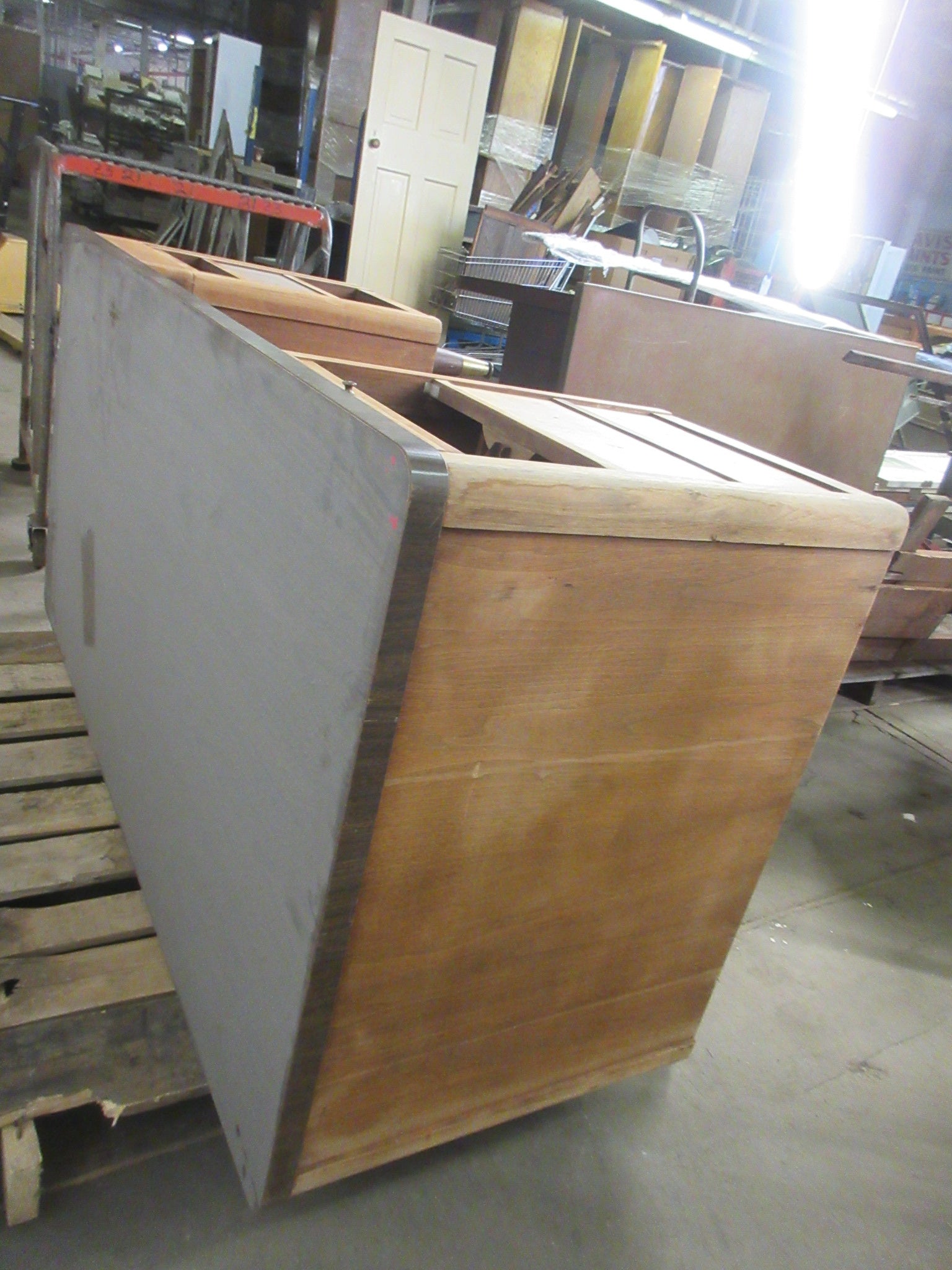 Wooden Desk with Drawers