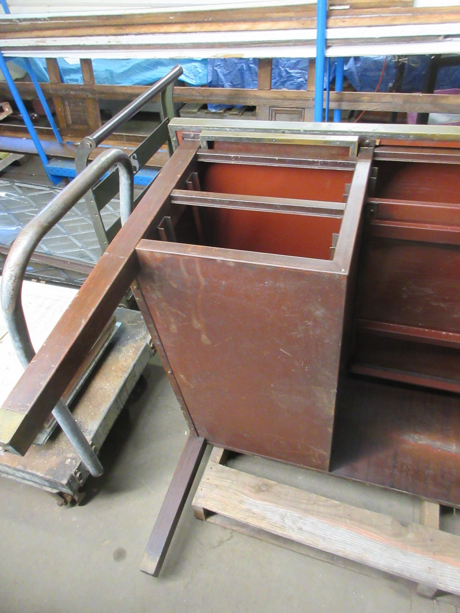 Industrial Metal Desk with Five Drawers
