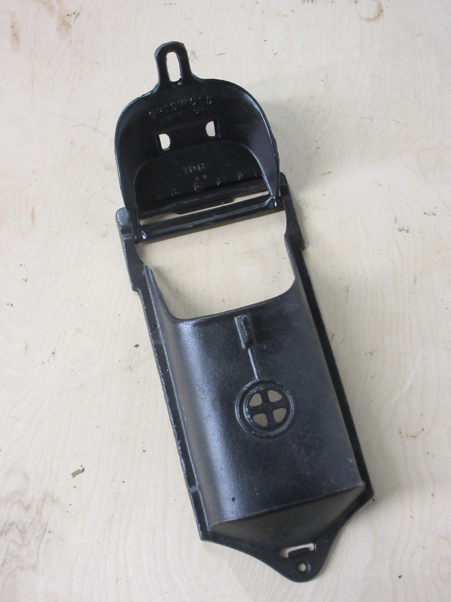 Flush Mount Black Iron Mailbox Facade