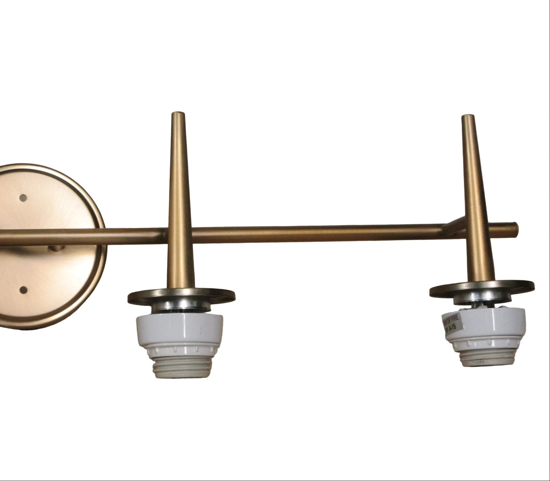 Sea Gull Lighting Driscoll Four-Light Vanity Bar – Satin Bronze with White Glass Shades (18" W x 15" H)