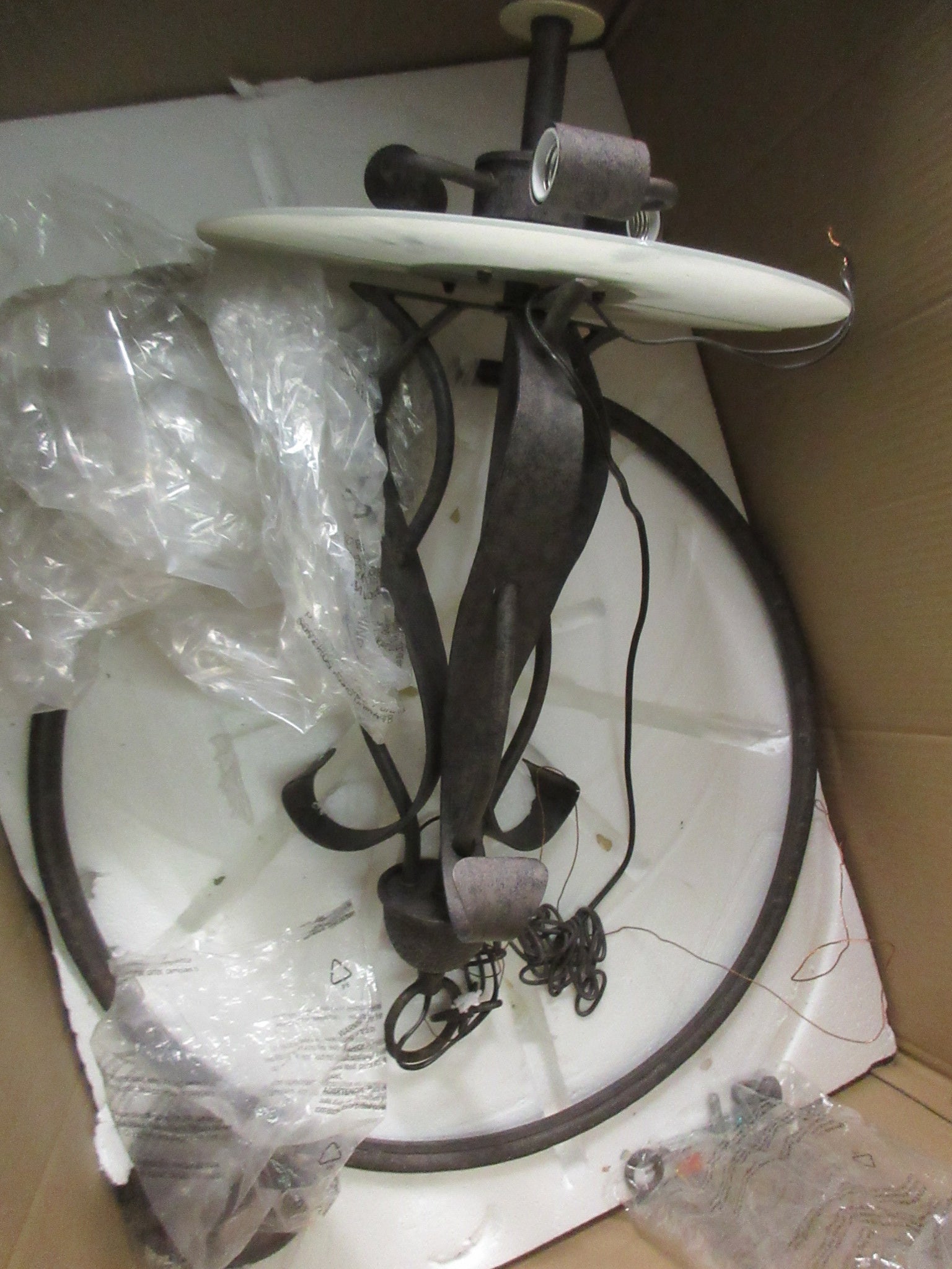 Contemporary Ceiling Mount Chandelier (No Shade)