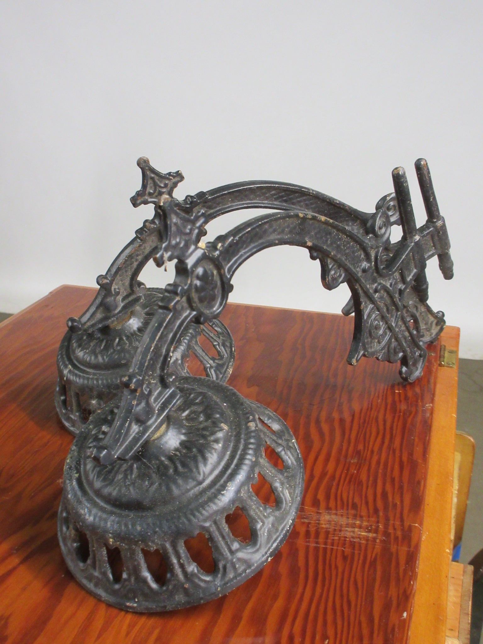 Pair of Cast Iron Victorian Lamp Holders