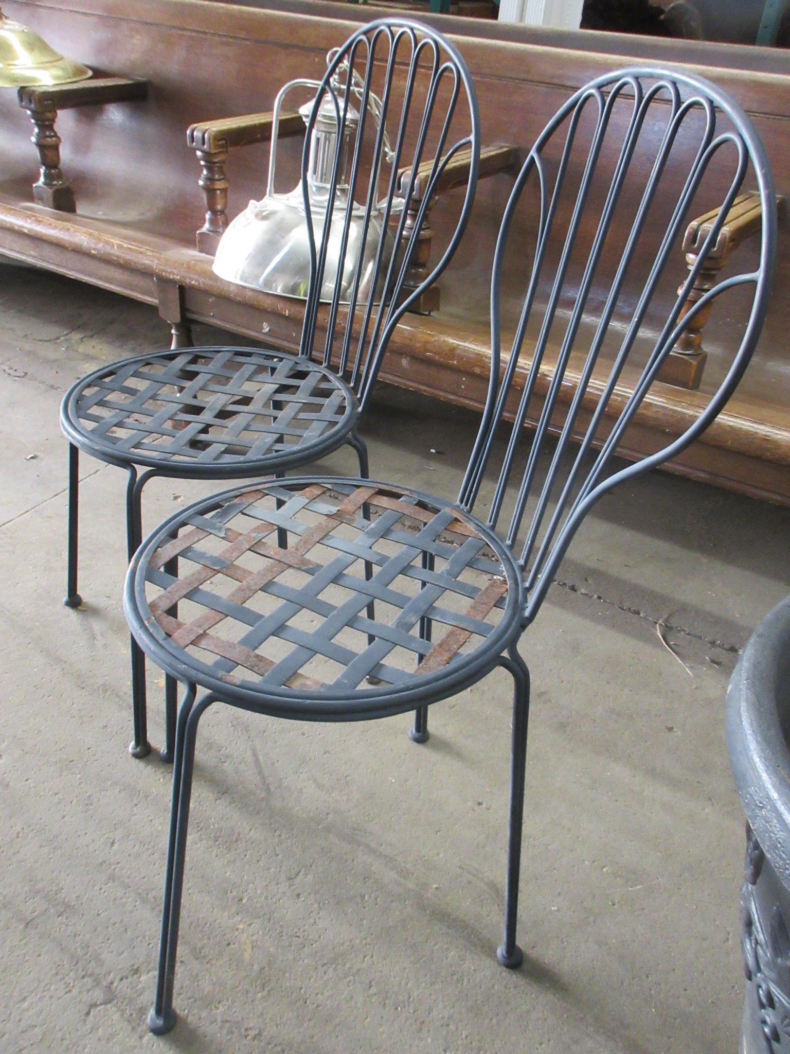 Pair of Metal Cafe Chairs