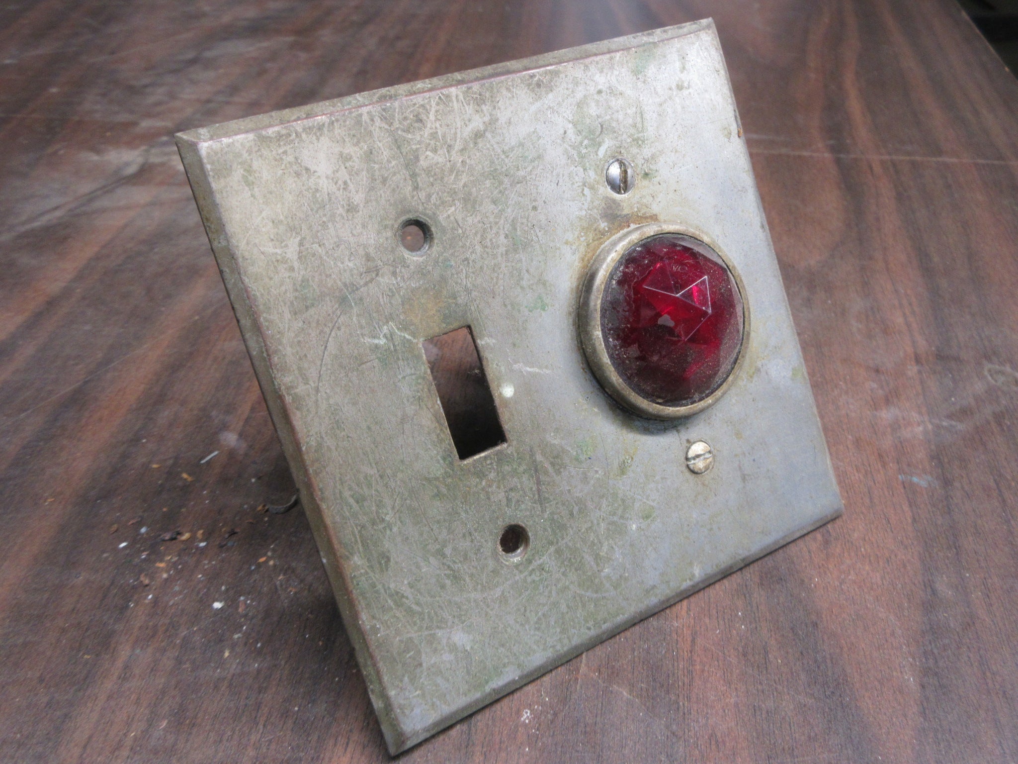 Industrial Switch Plate Cover with Faceted Indicator Light