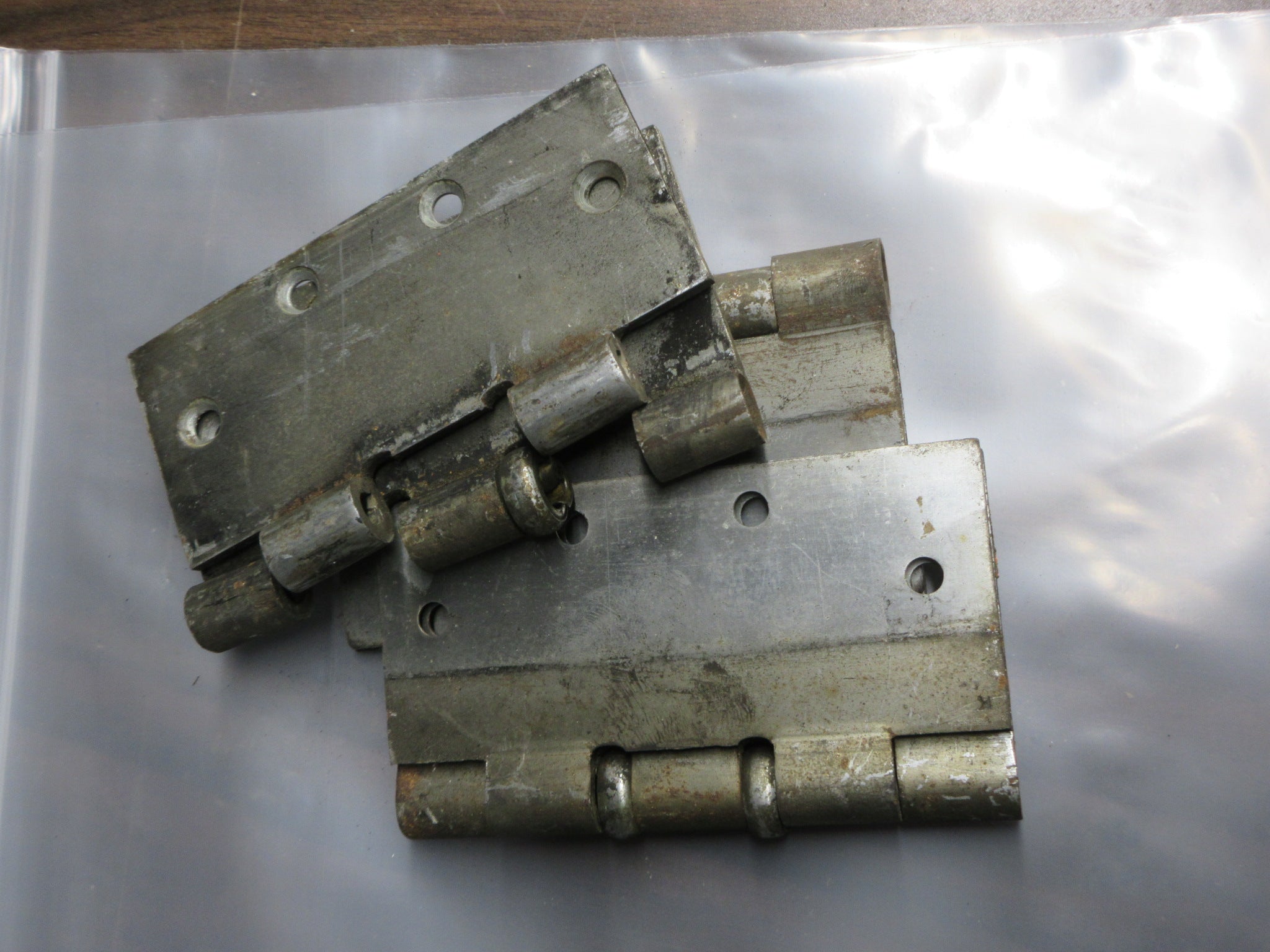 Set of Three Salvaged Hinges (No pins)
