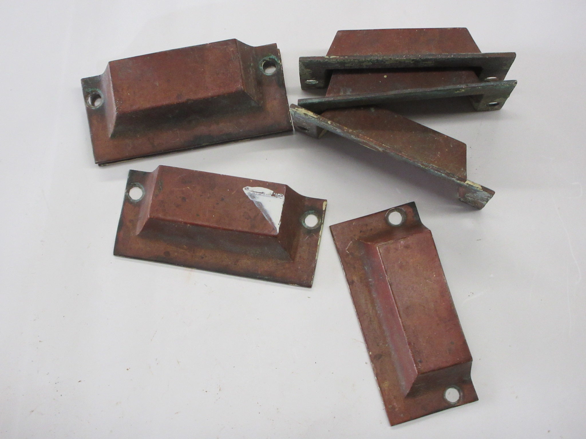 Vintage Apothecary Brass Bin Pulls (Set of 7)