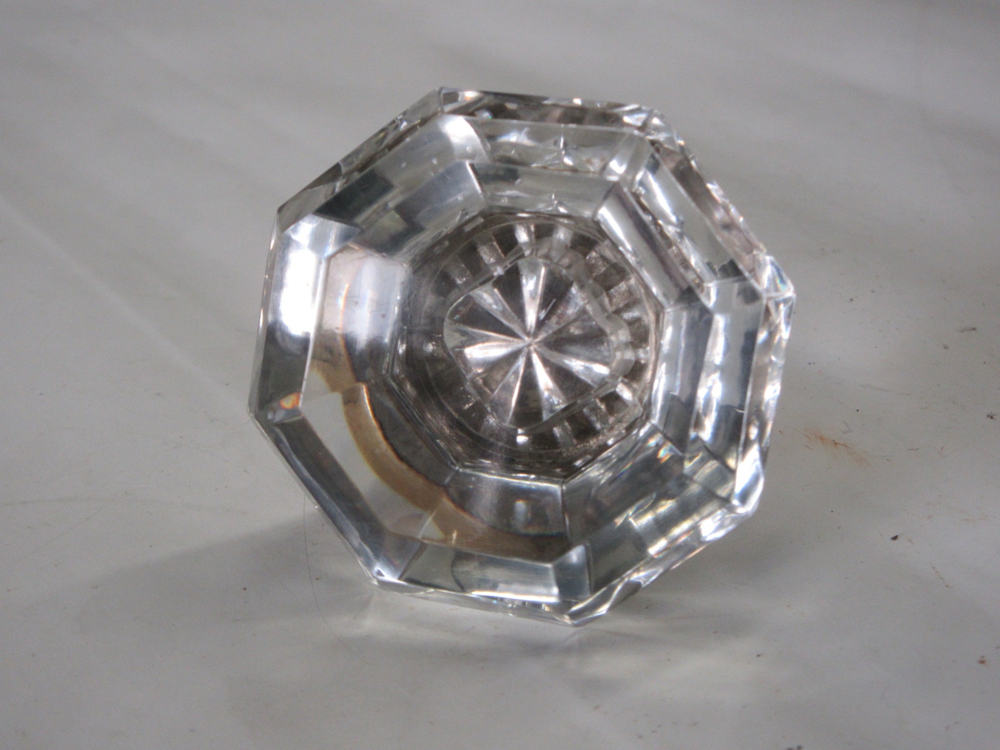 Vintage Glass Faceted Door Knob