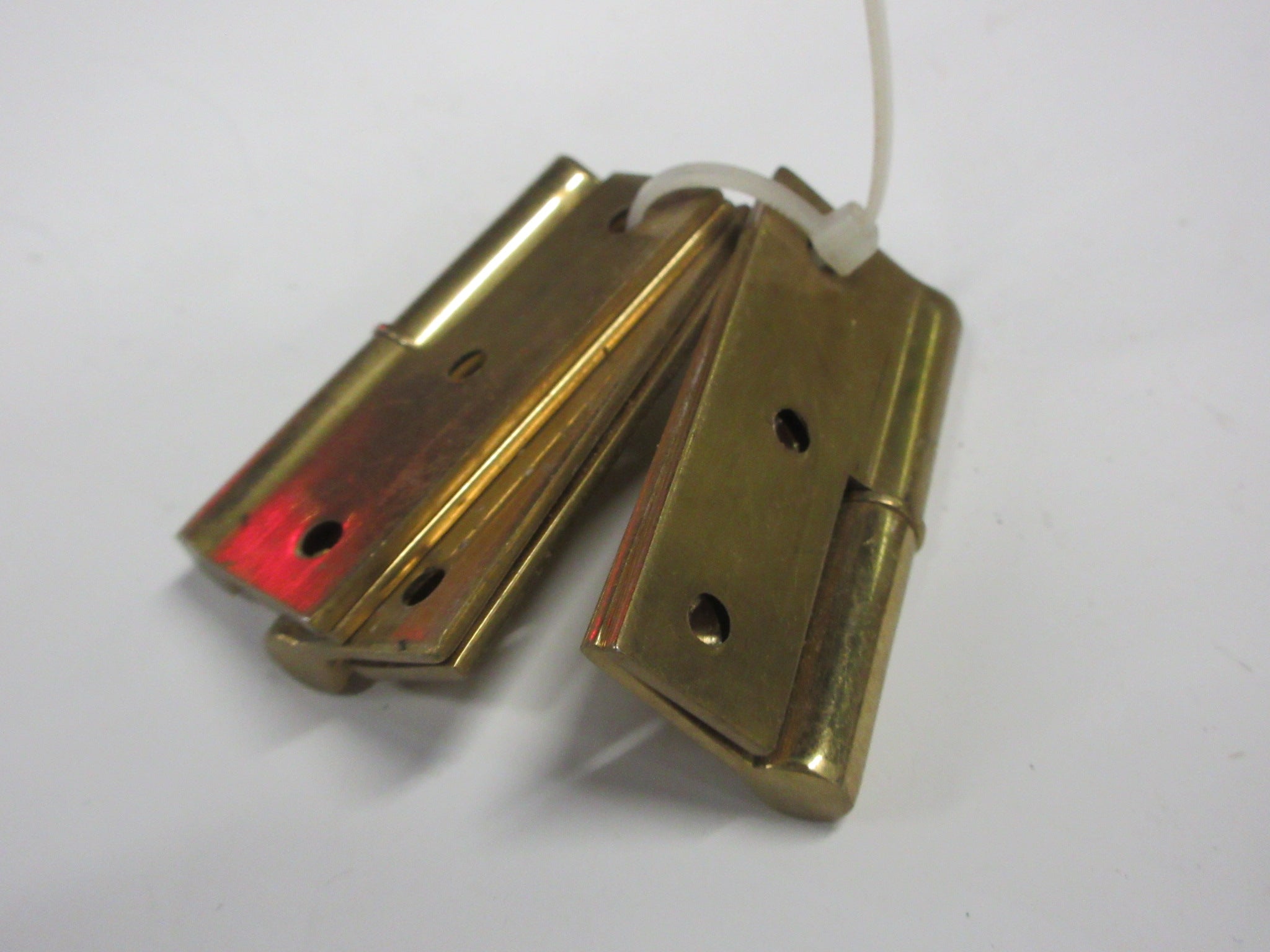 Vintage Brass Colored Hinges (Set of Three)