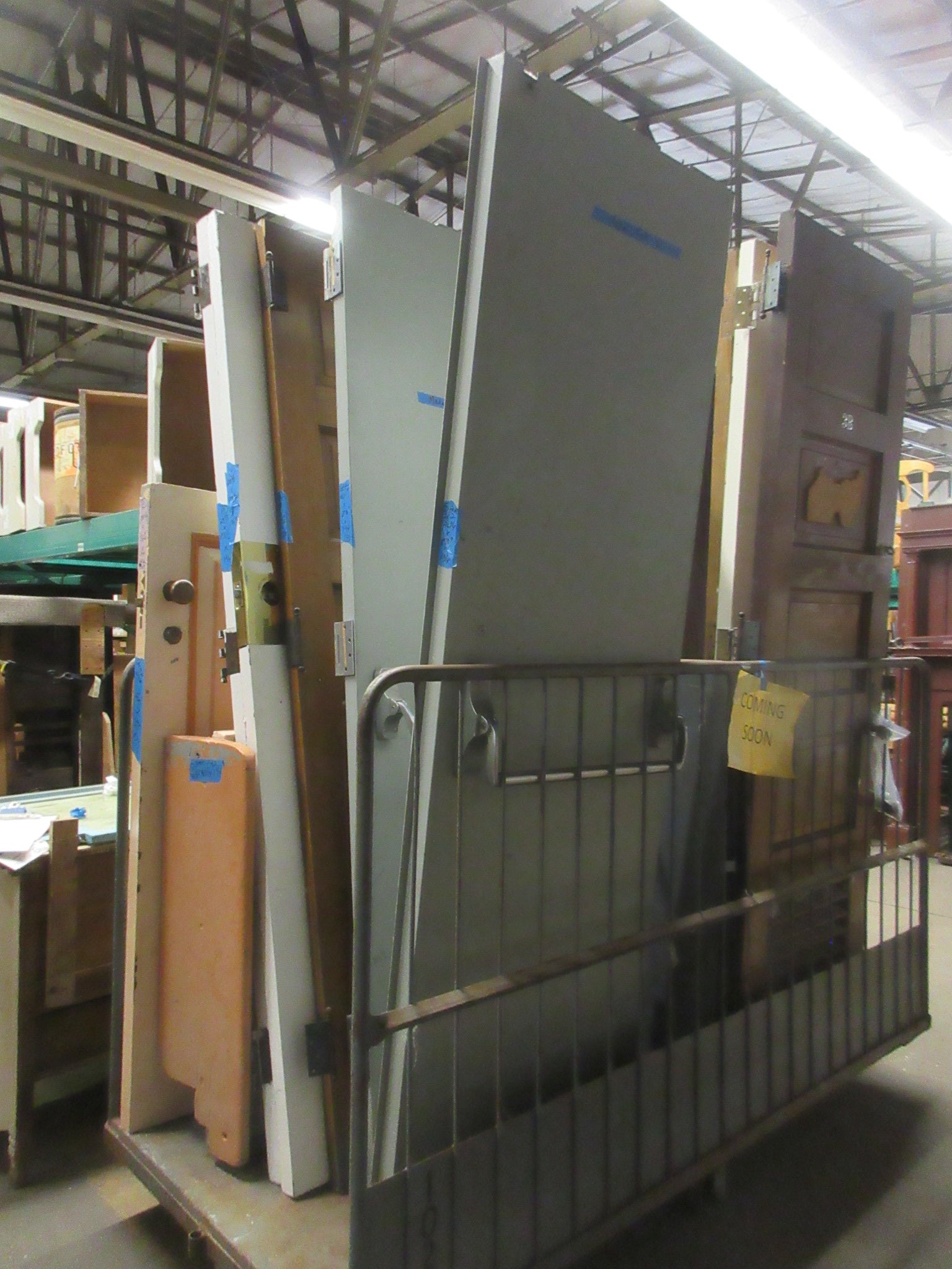 Pair of Metal Commercial 3 Hr. Fire Rated Push Doors (Set of Two)