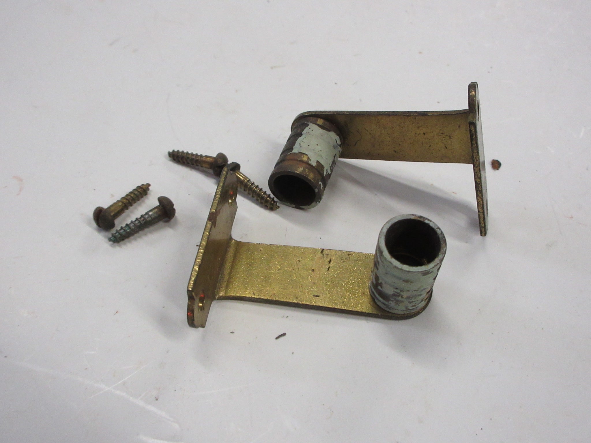 Vintage Brass Curtain Rod Holders (Set of 2)