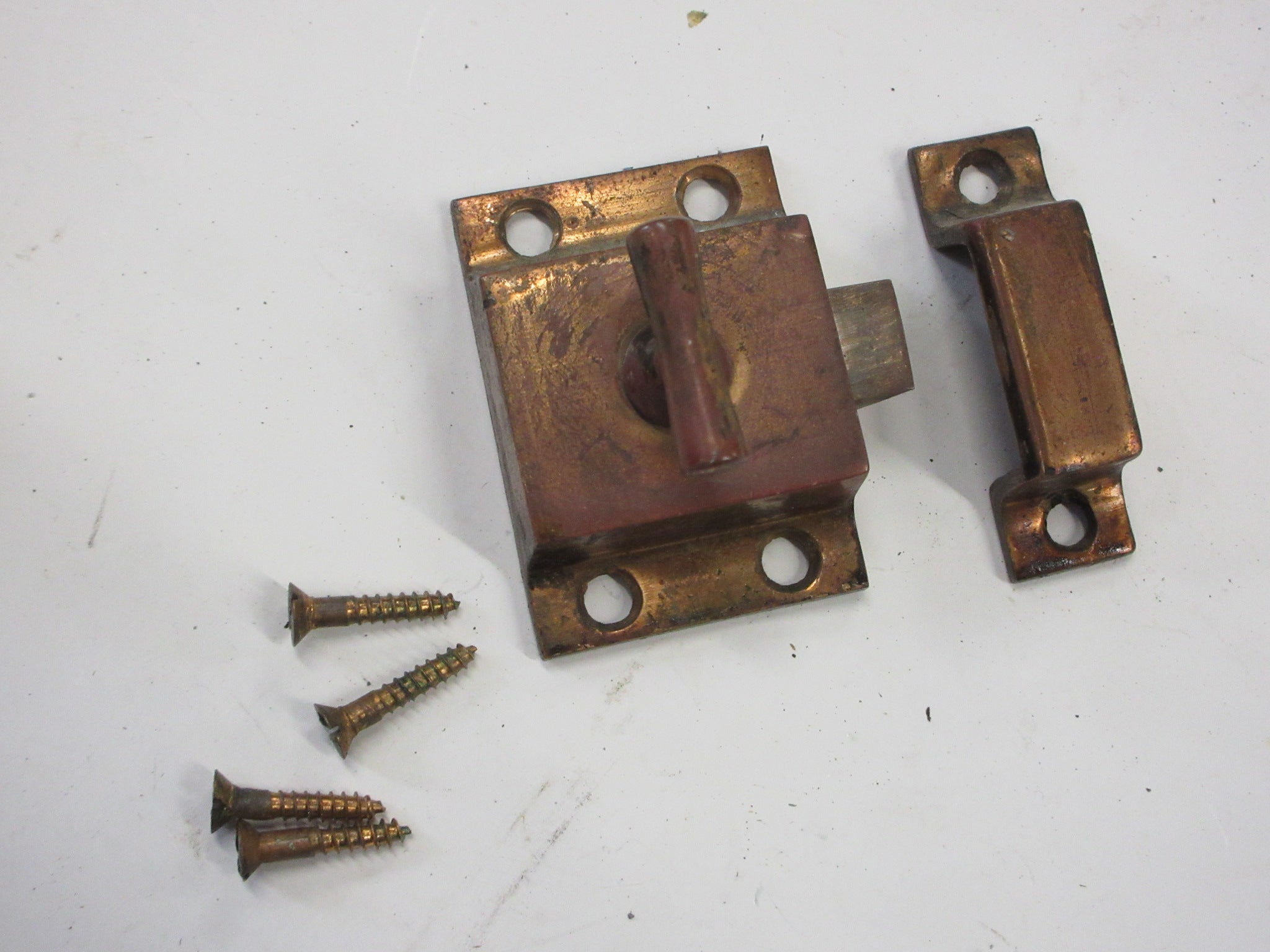 Vintage Brass Turn Latch and Catch