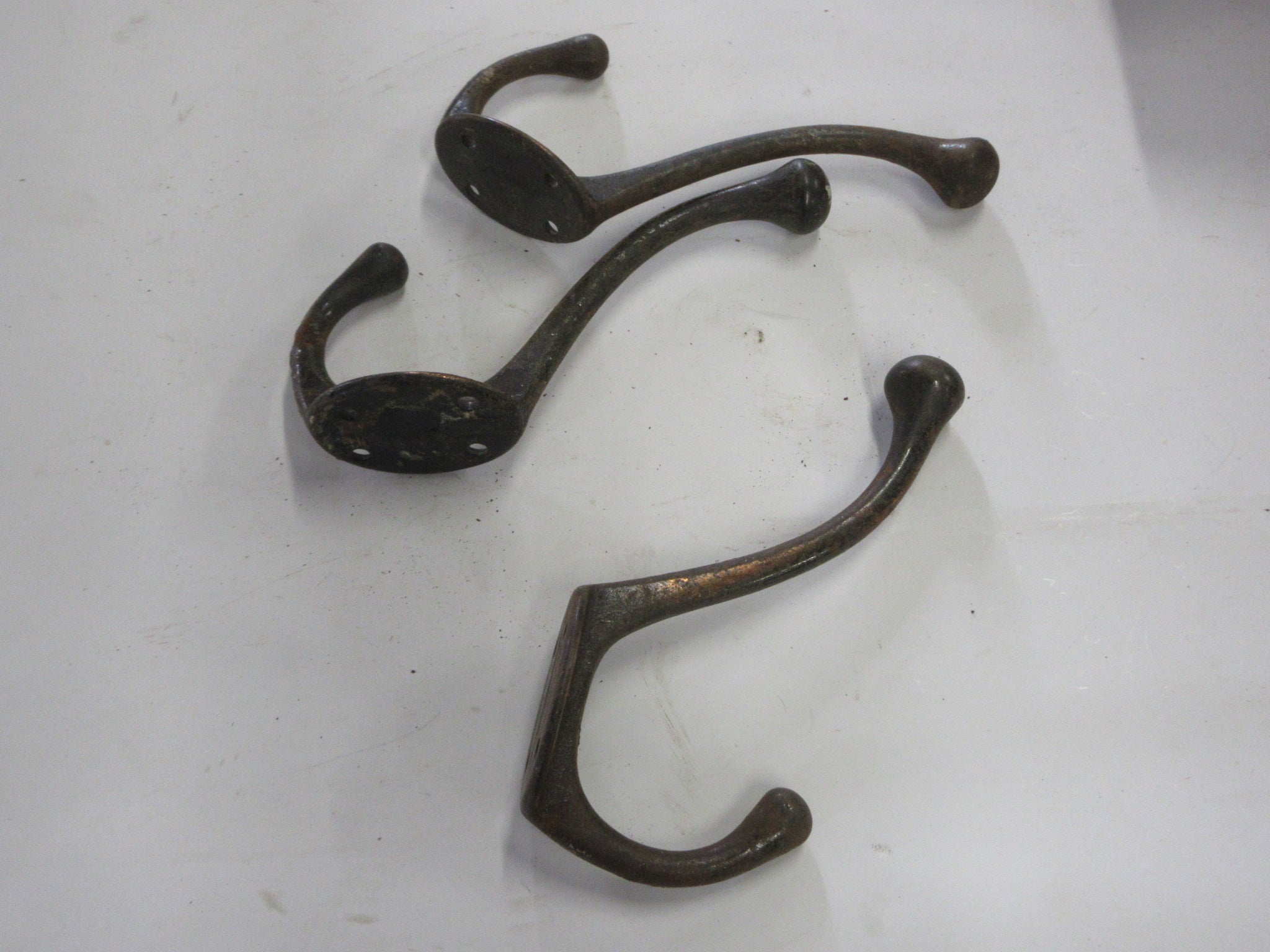 Oversized Vintage Double Hooks (Set of Three)