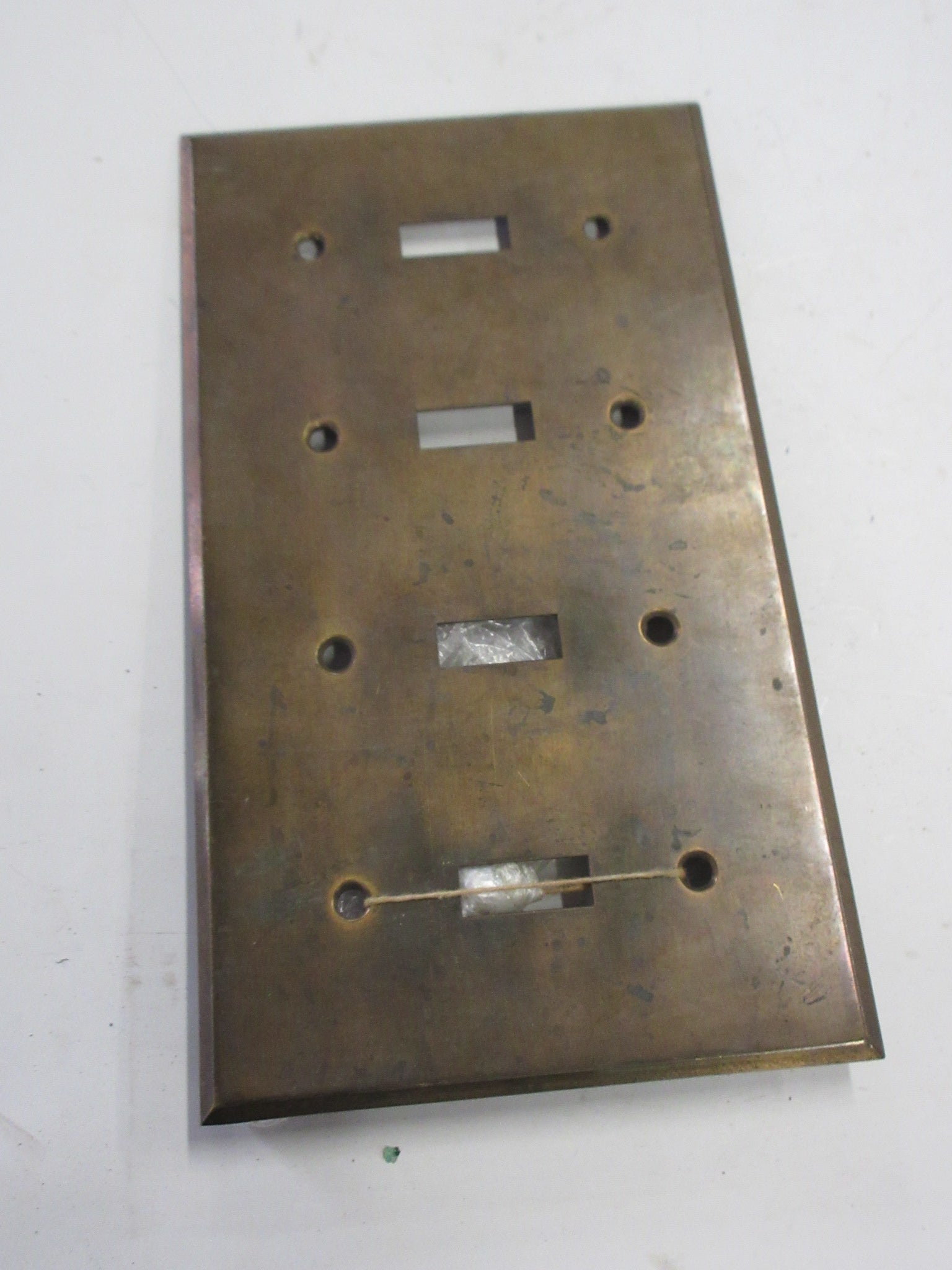 Vintage Brass Four Switch Cover Plate