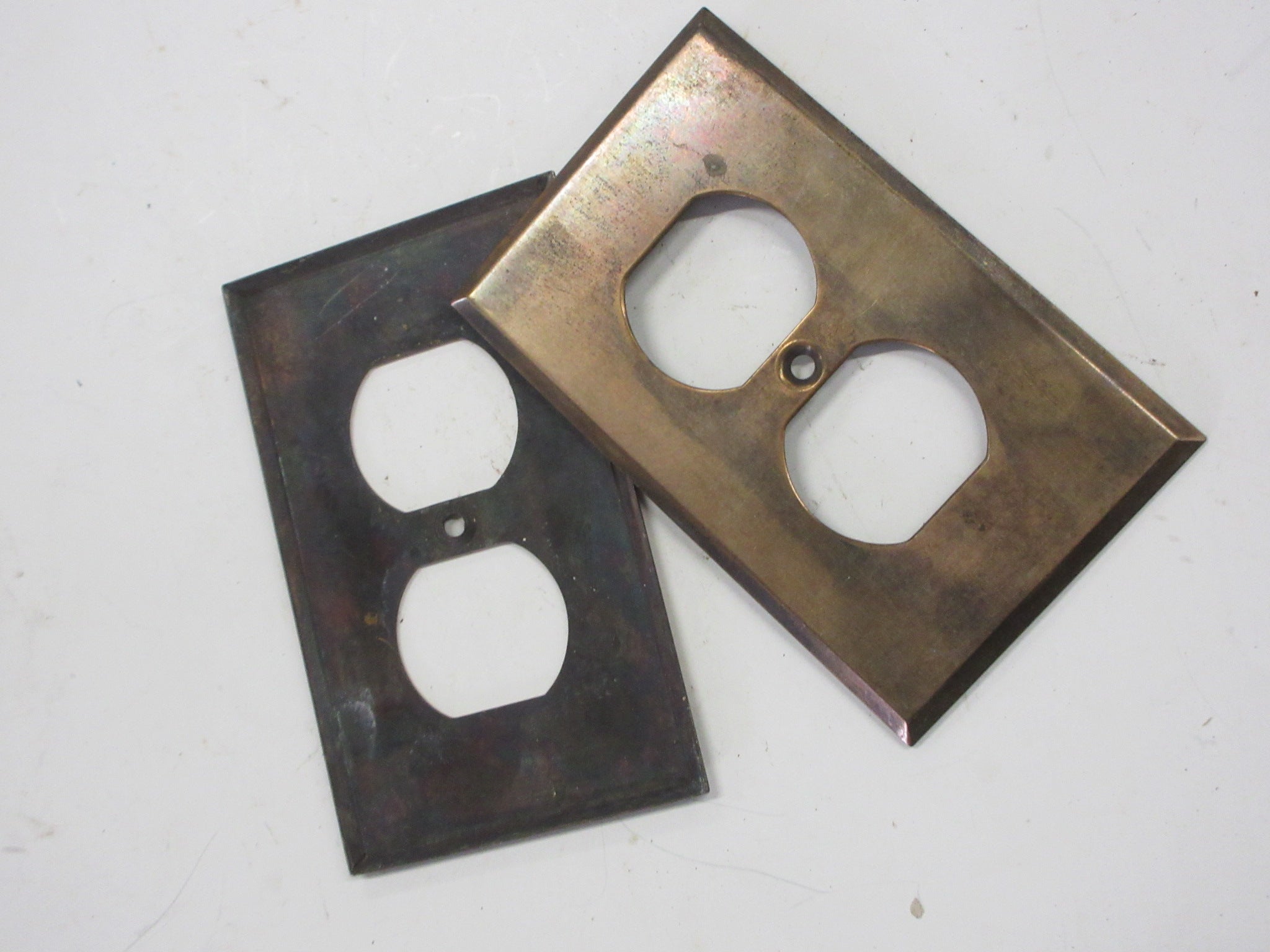 Vintage Brass Outlet Covers (Set of Two)