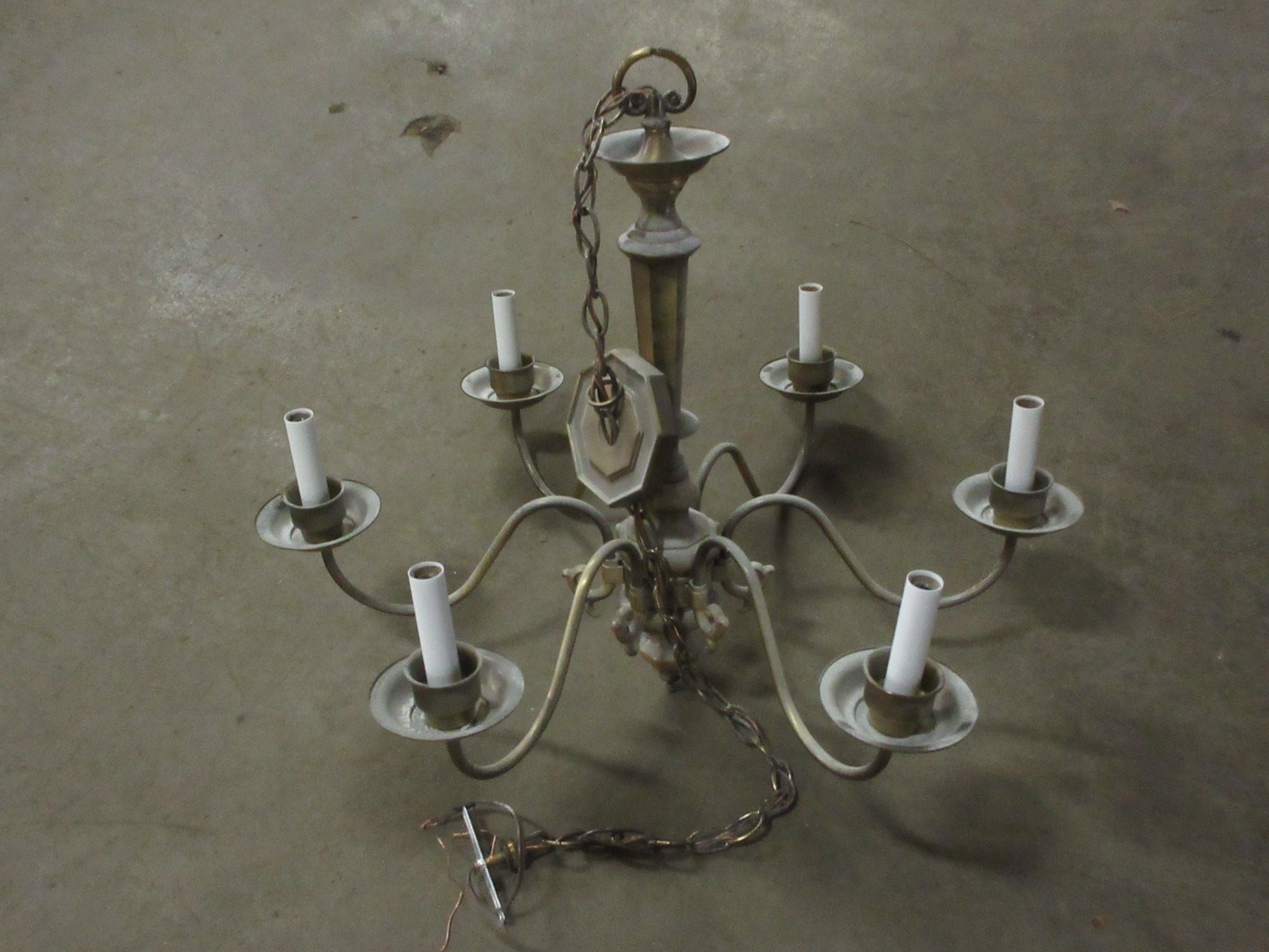 Six Light Candelabra Style Chandelier