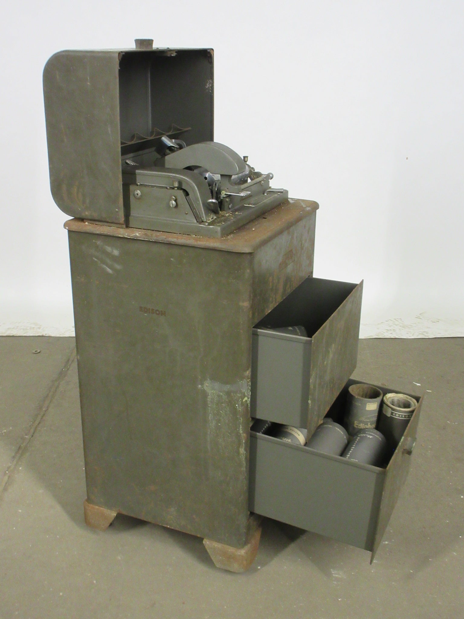 Antique Edison Ediphone Master Shaver Cabinet (As Is)